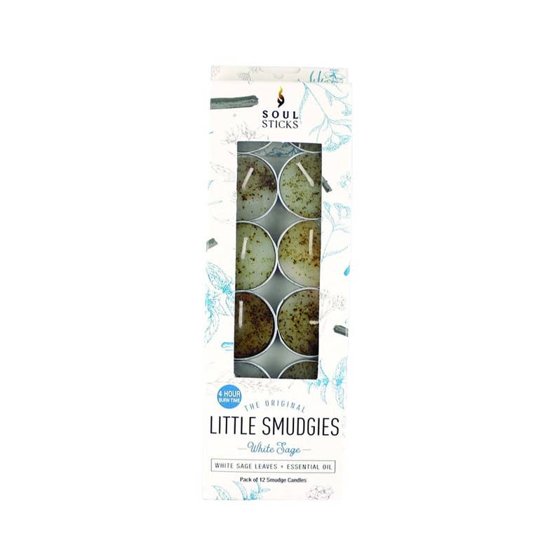 'Little Smudgies' White Sage Smudge Candles (12)-Earth Fairy Holistics