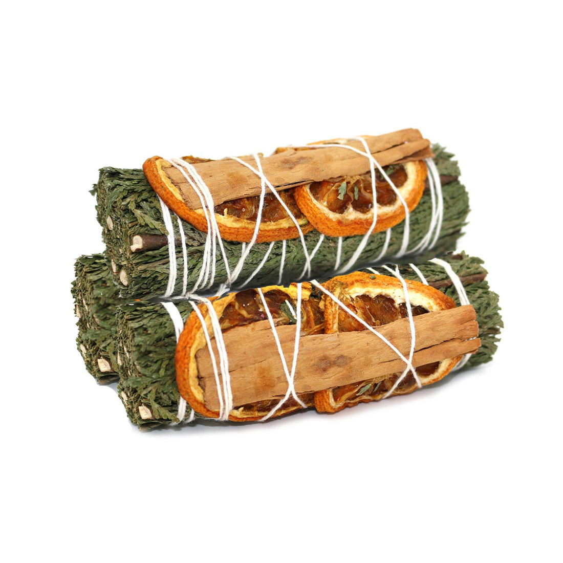 Cedar, Orange & Cinnamon Smudge Stick Bundle (4 in.)-Earth Fairy Holistics