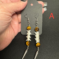 Bone & Stone: Sacred Balance Earrings-Earth Fairy Holistics