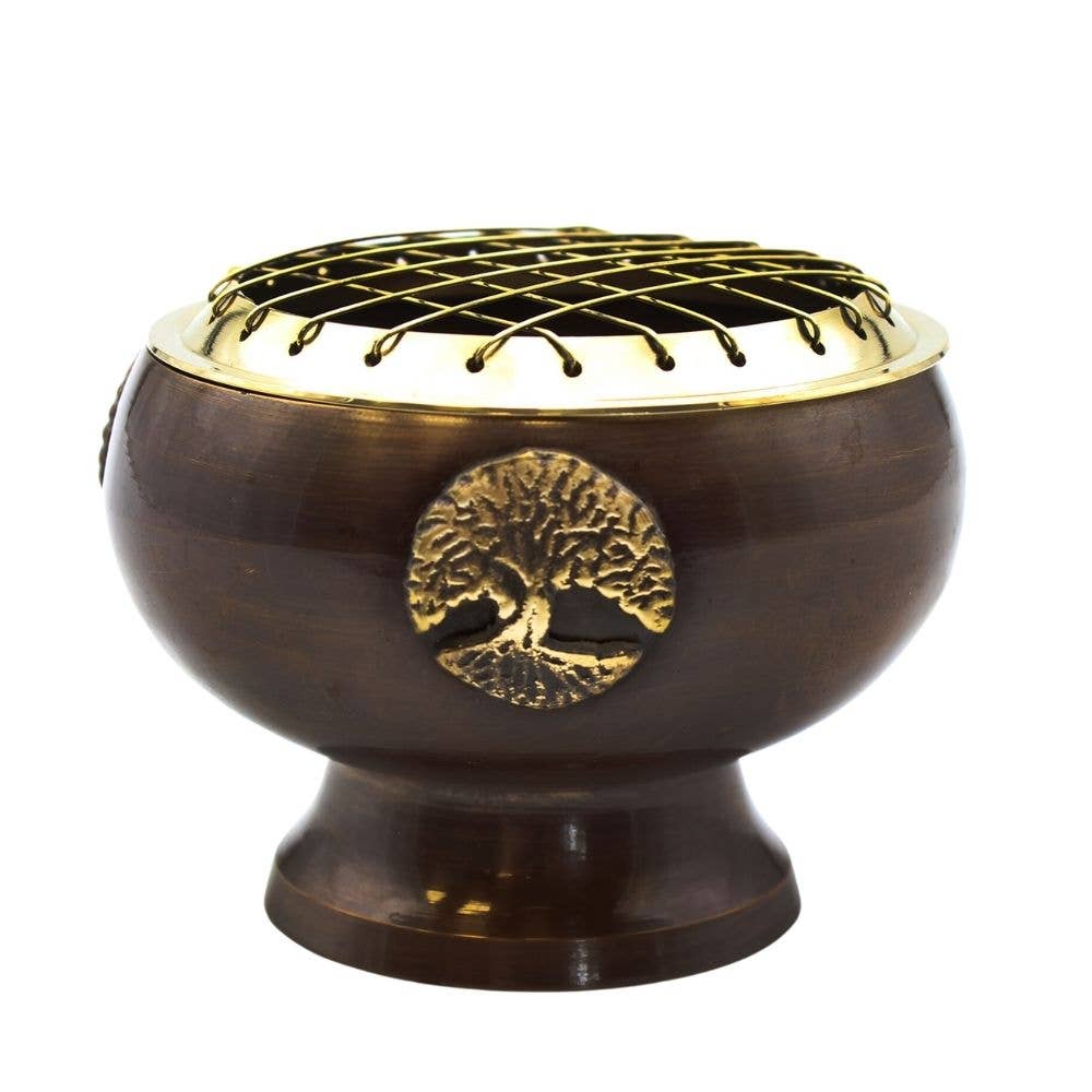 Incense Burner Bowl - Tree of Life-Earth Fairy Holistics