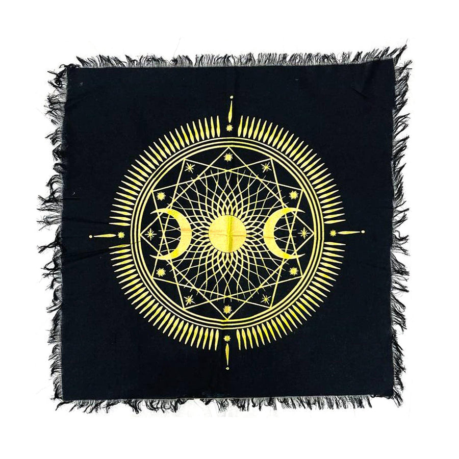 Three Moon Altar Cloth (18 x 18 in.)-Earth Fairy Holistics