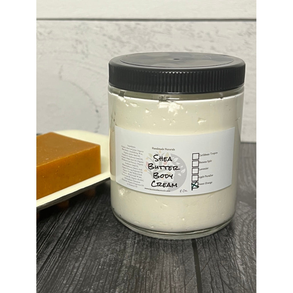 Shea Butter Body Cream (Various Scents) - 8oz-Handmade Naturals Inc