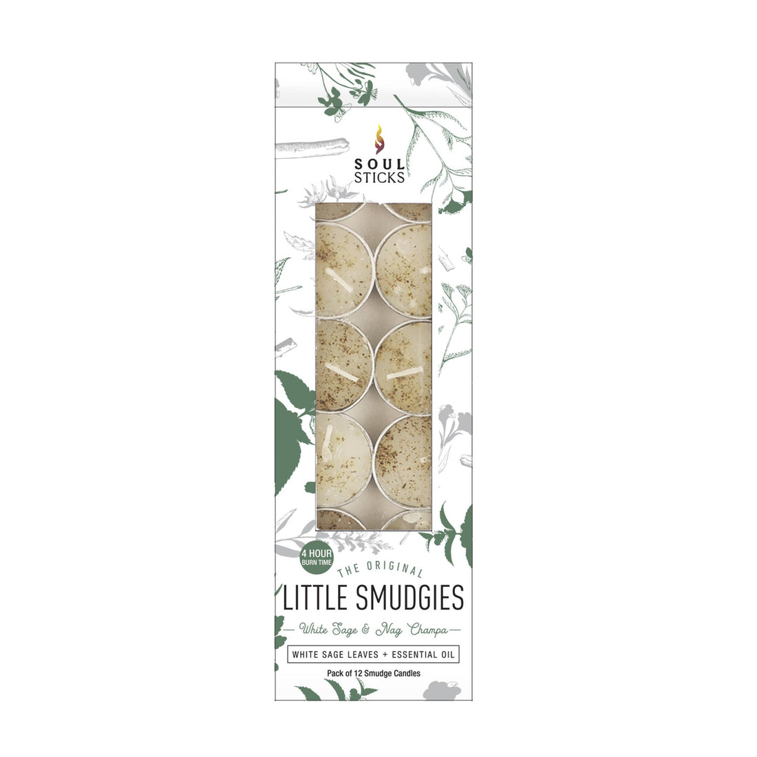 'Little Smudgies' Nag Champa Tealight Smudge Candles (12)-Earth Fairy Holistics