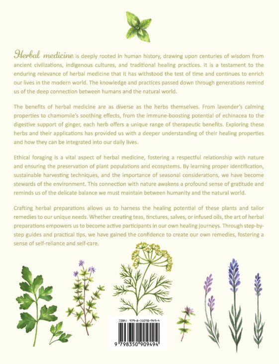 Herbal Wisdom - A Journey Through 100 Medicinal Herbs and Their Uses (PRINTED COPY)-Handmade Naturals Inc