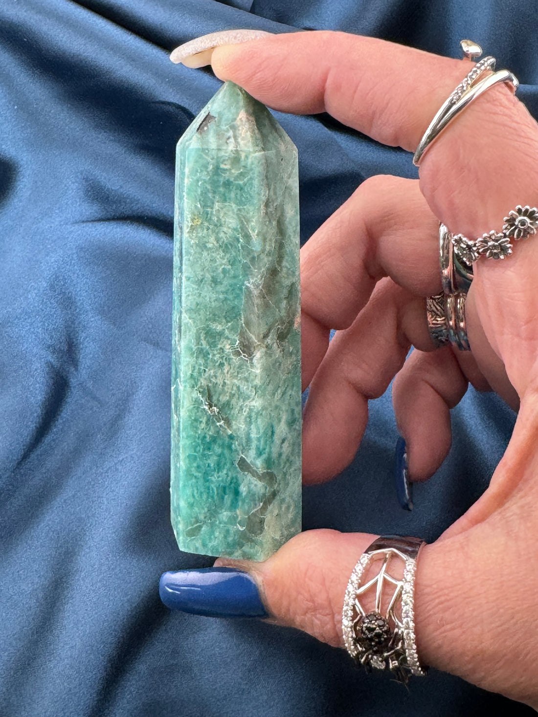 Amazonite & Smoky Quartz Tower-Handmade Naturals Inc