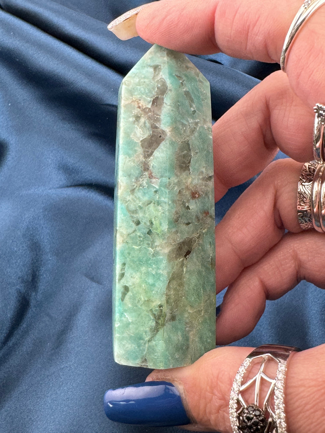 Amazonite & Smoky Quartz Tower-Handmade Naturals Inc