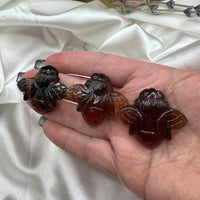 Amber Bumblebee Carvings (UV Reactive)-Earth Fairy Holistics