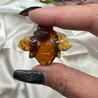 Amber Bumblebee Carvings (UV Reactive)-Earth Fairy Holistics