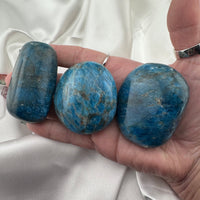 Blue Apatite Palm Stone - AA Grade-Earth Fairy Holistics