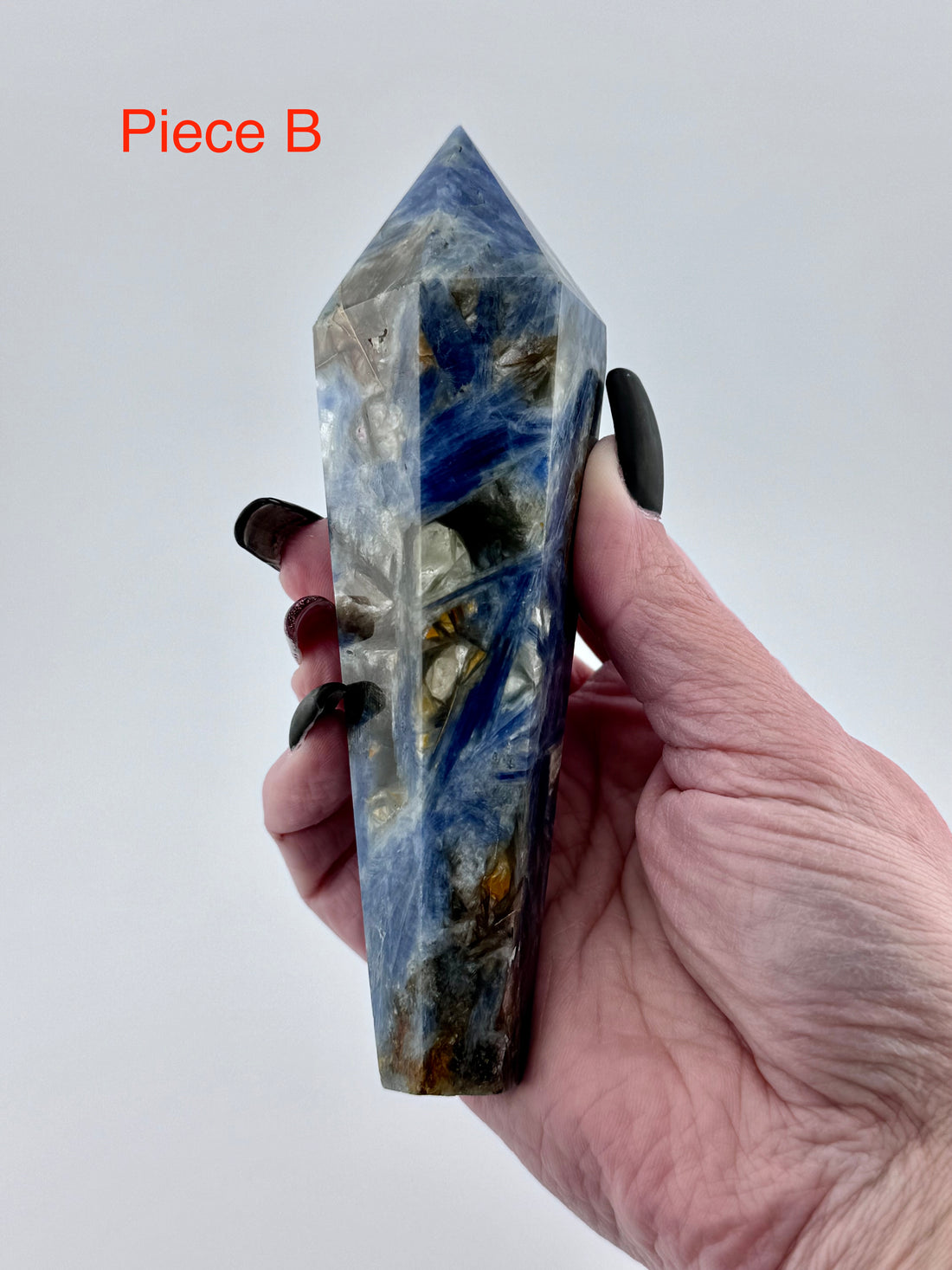 Blue Kyanite with Mixed Quartz Scepter Wand-Handmade Naturals Inc