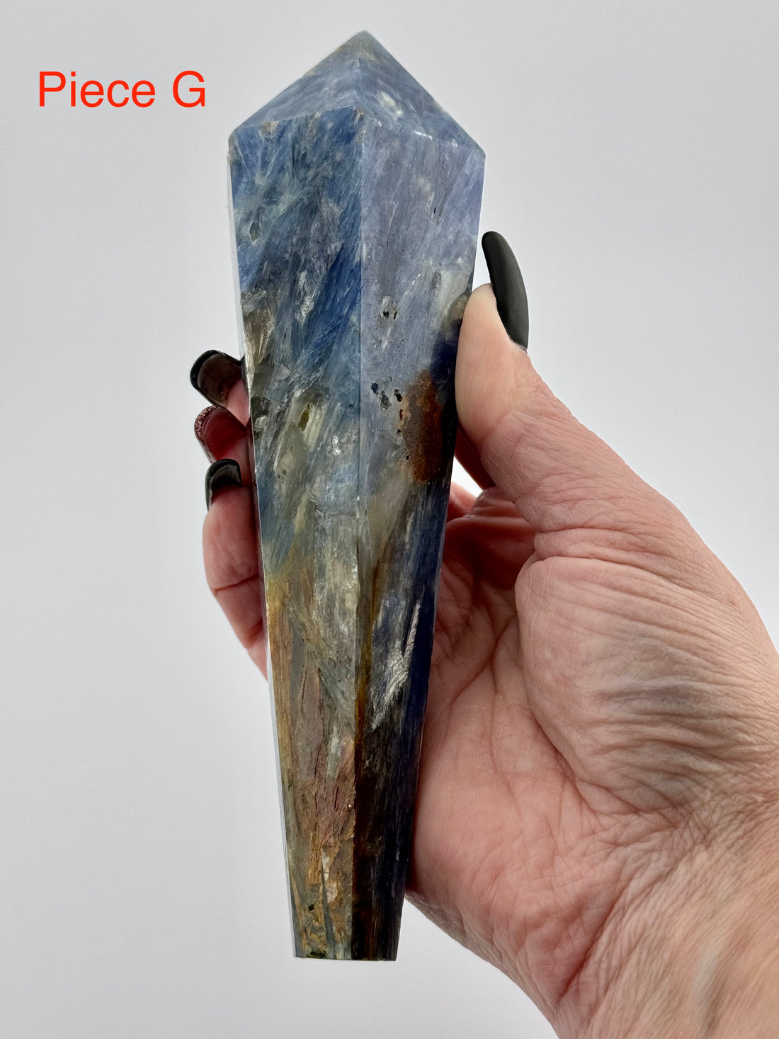 Blue Kyanite with Mixed Quartz Scepter Wand-Handmade Naturals Inc