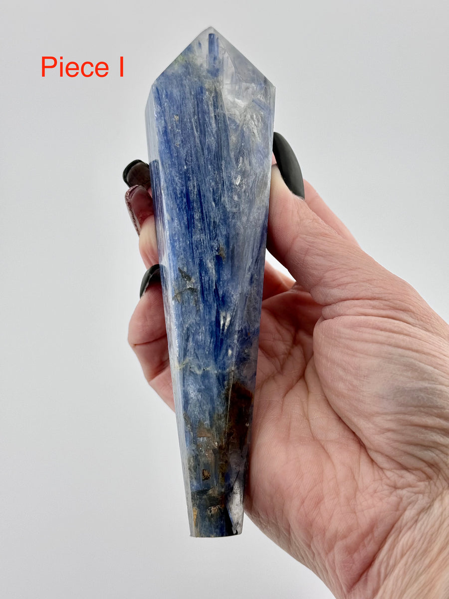 Blue Kyanite with Mixed Quartz Scepter Wand-Handmade Naturals Inc