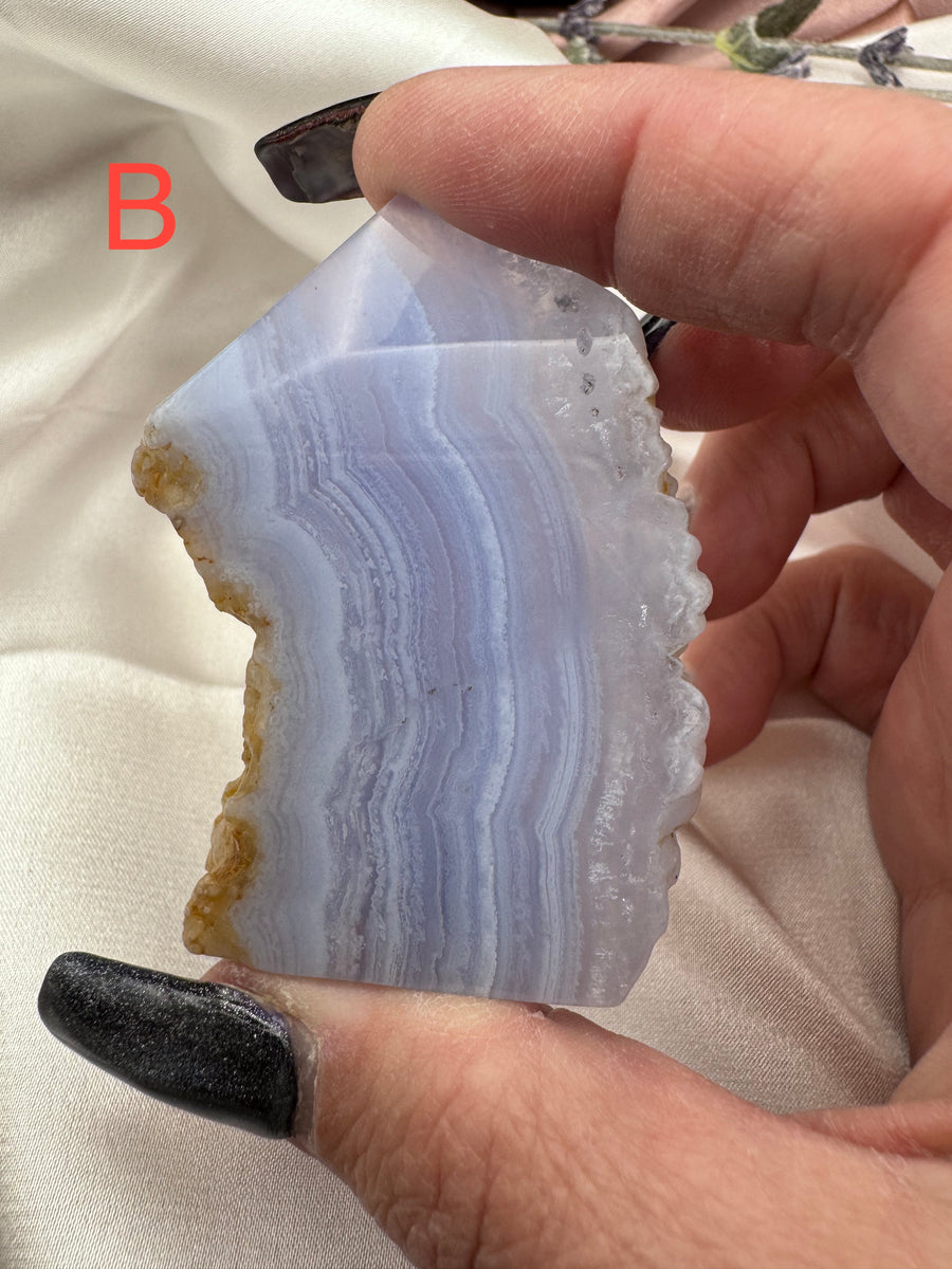 Blue Lace Agate Tower Points-Handmade Naturals Inc