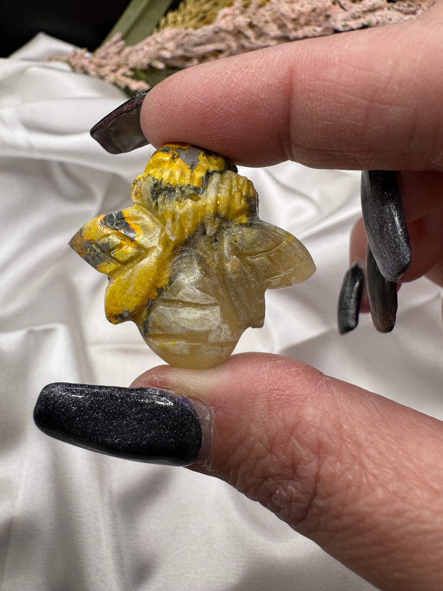 Bumblebee Jasper Bee Carving-Earth Fairy Holistics