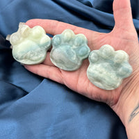 Caribbean Calcite Cat Paw Carving-Handmade Naturals Inc