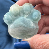 Caribbean Calcite Cat Paw Carving-Handmade Naturals Inc