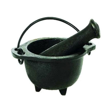 Cast Iron Mortar & Pestle - 4.5"-Earth Fairy Holistics