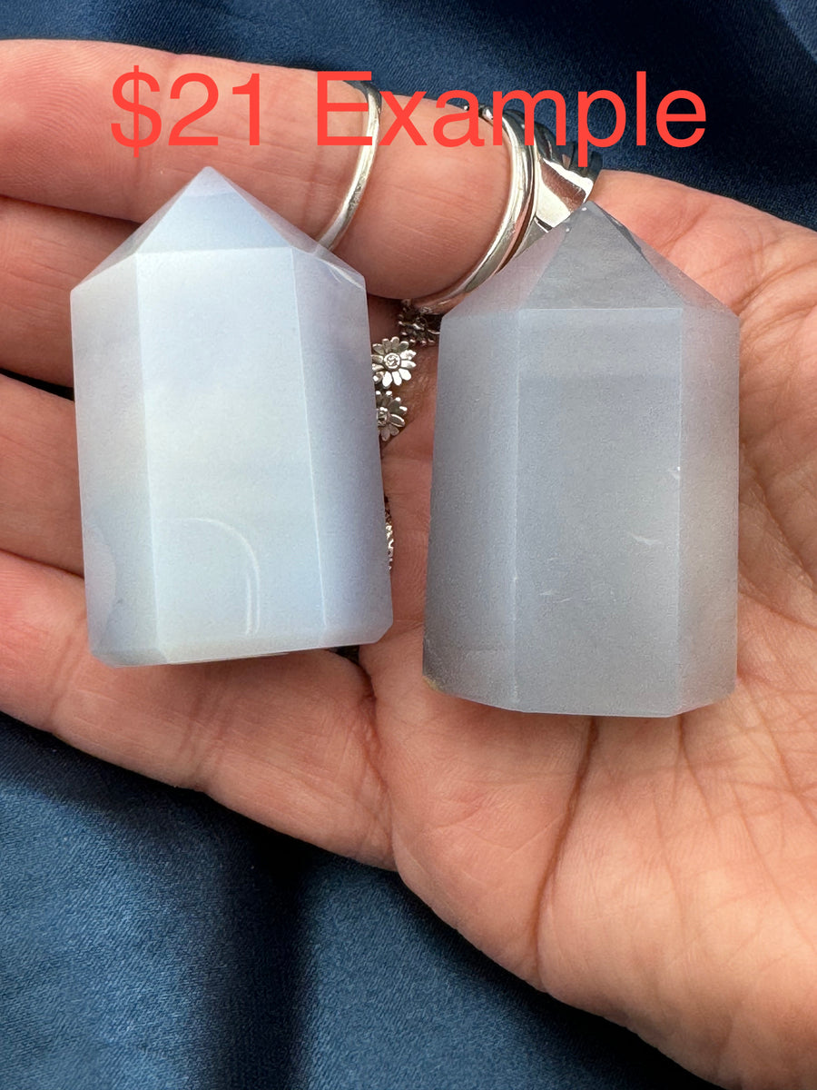 Blue Chalcedony Mini Tower-Earth Fairy Holistics