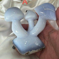 Chalcedony Double & Triple Mushrooms-Handmade Naturals Inc