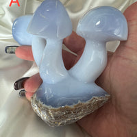 Chalcedony Double & Triple Mushrooms-Handmade Naturals Inc