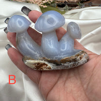 Chalcedony Double & Triple Mushrooms-Handmade Naturals Inc