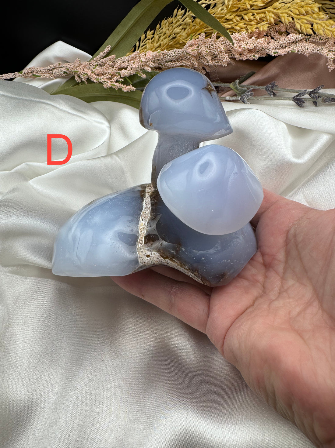 Chalcedony Double & Triple Mushrooms-Handmade Naturals Inc