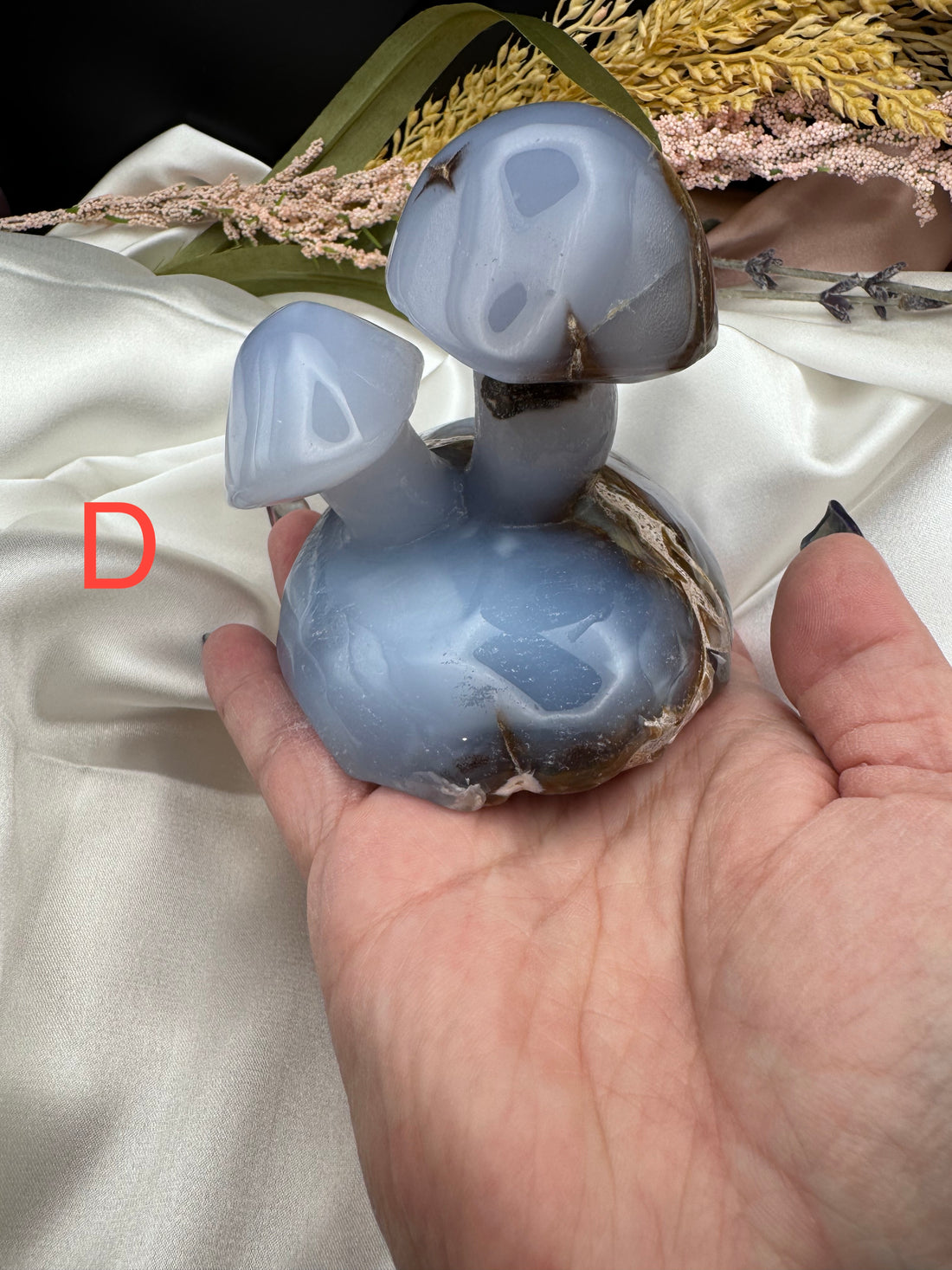 Chalcedony Double & Triple Mushrooms-Handmade Naturals Inc