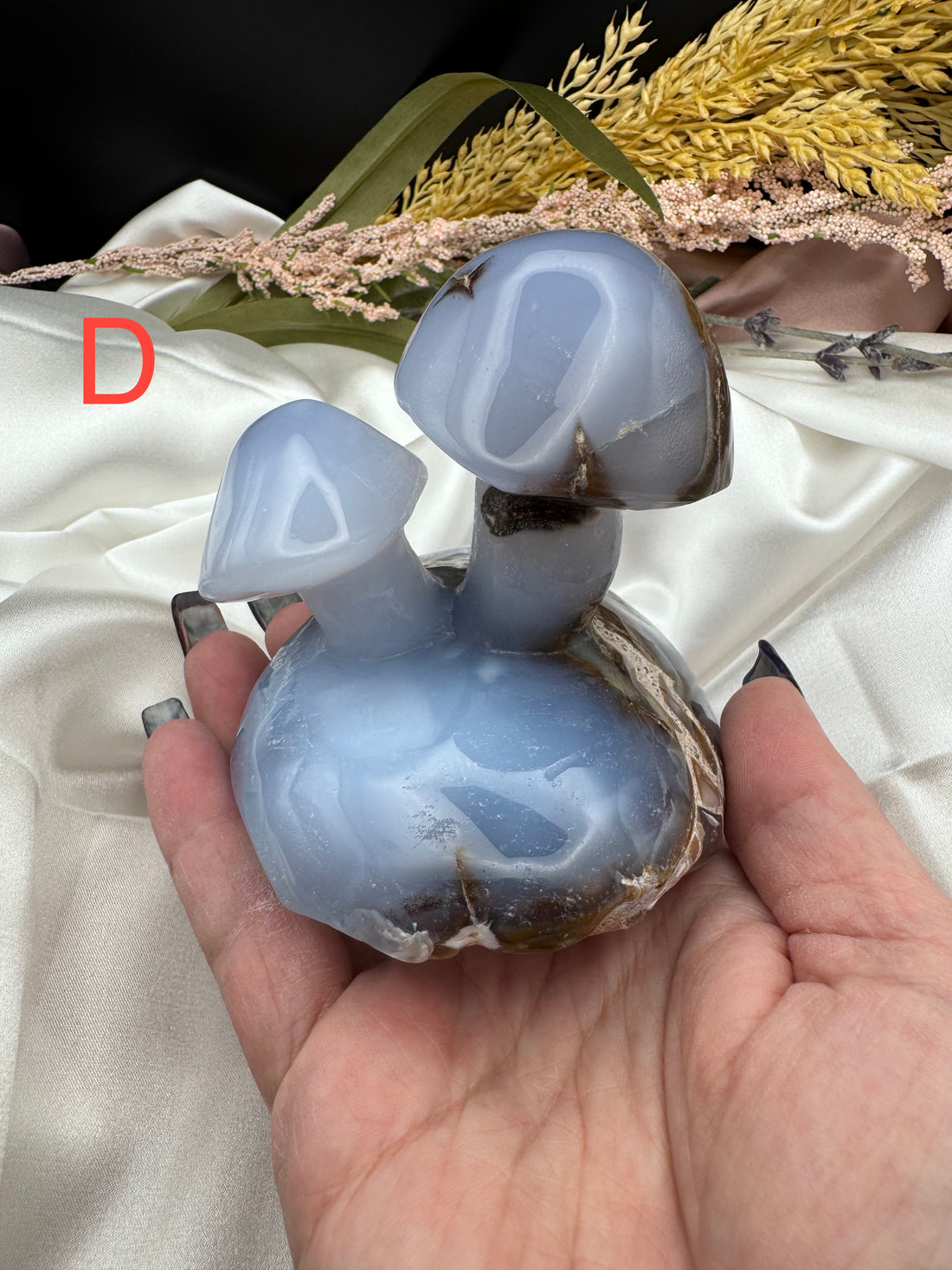 Chalcedony Double & Triple Mushrooms-Handmade Naturals Inc