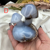 Chalcedony Double & Triple Mushrooms-Handmade Naturals Inc