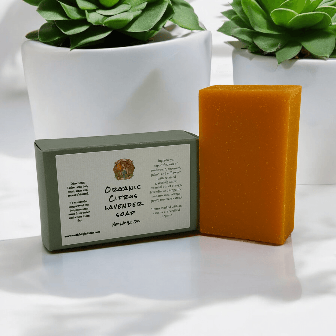 Organic Citrus Lavender Soap-Earth Fairy Holistics