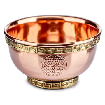 Copper Bowl - Flower of Life - 3"-Earth Fairy Holistics