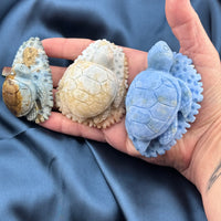 Dumortierite Sea Turtle Carving-Handmade Naturals Inc