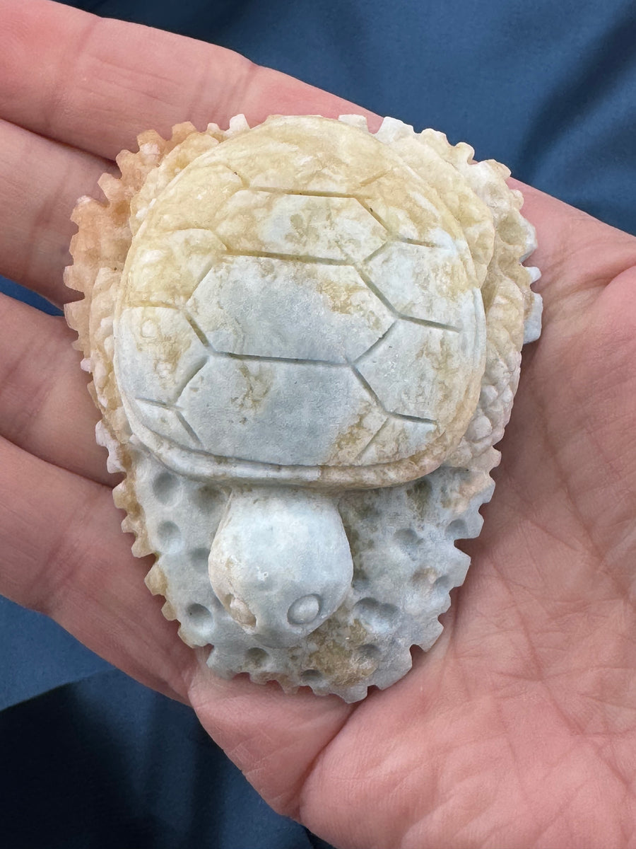 Dumortierite Sea Turtle Carving-Handmade Naturals Inc