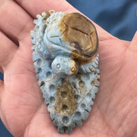 Dumortierite Sea Turtle Carving-Handmade Naturals Inc