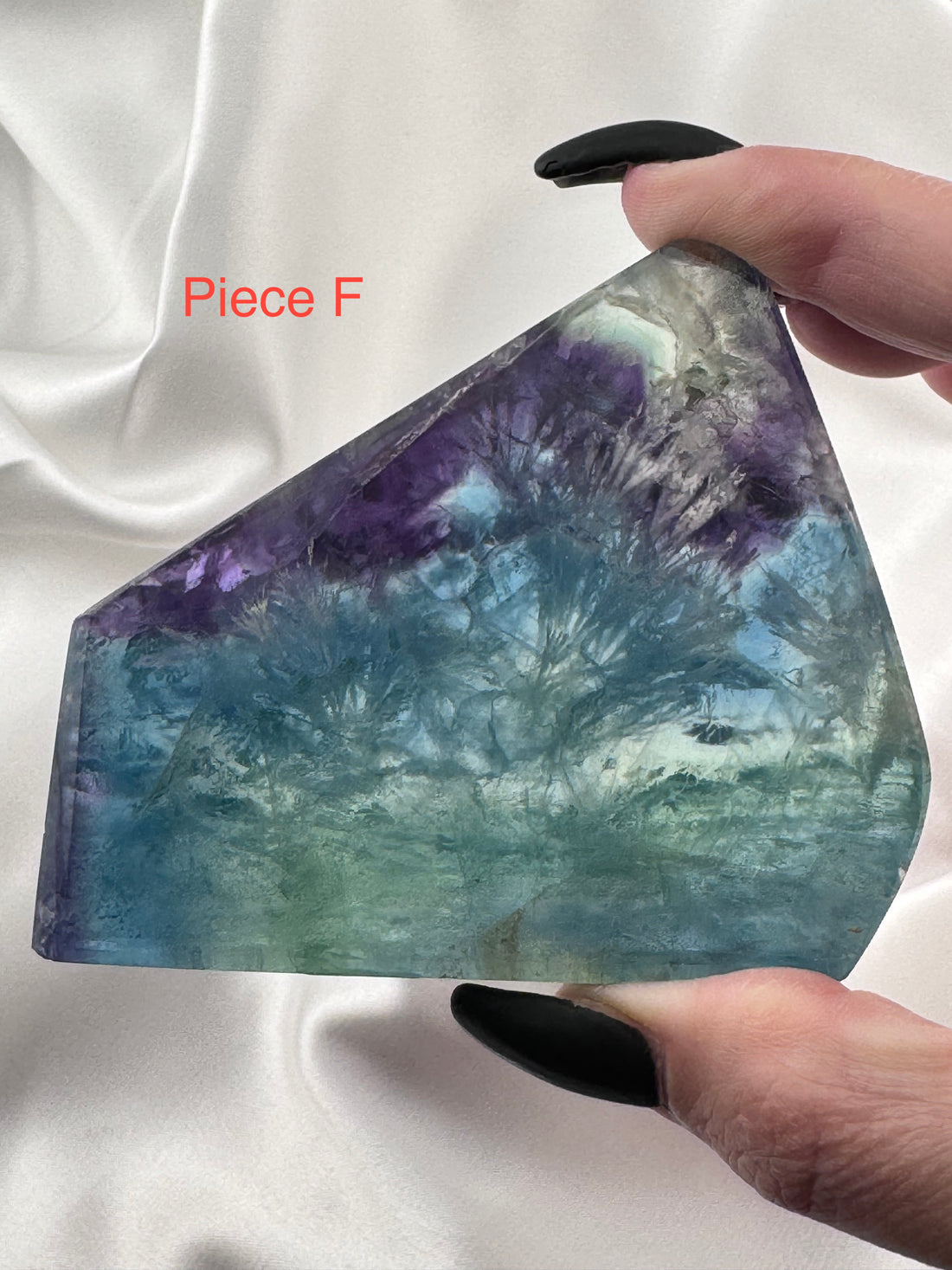 Feather Fluorite Slabs-Handmade Naturals Inc