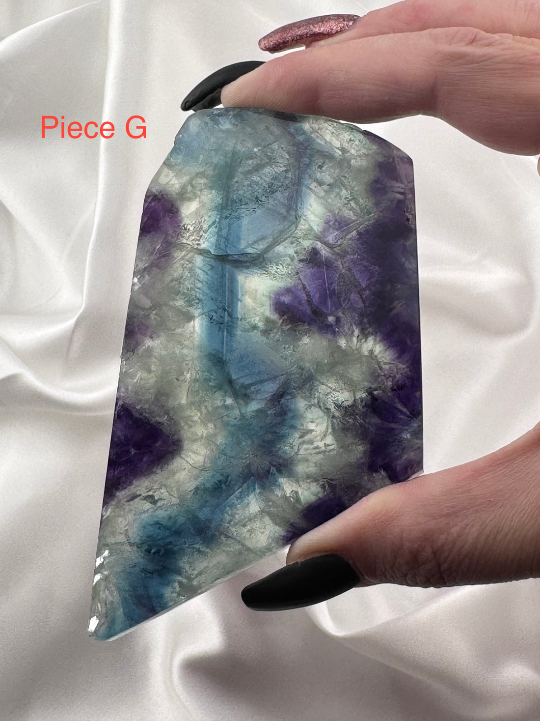 Feather Fluorite Slabs-Handmade Naturals Inc