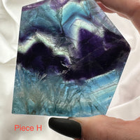 Feather Fluorite Slabs-Handmade Naturals Inc