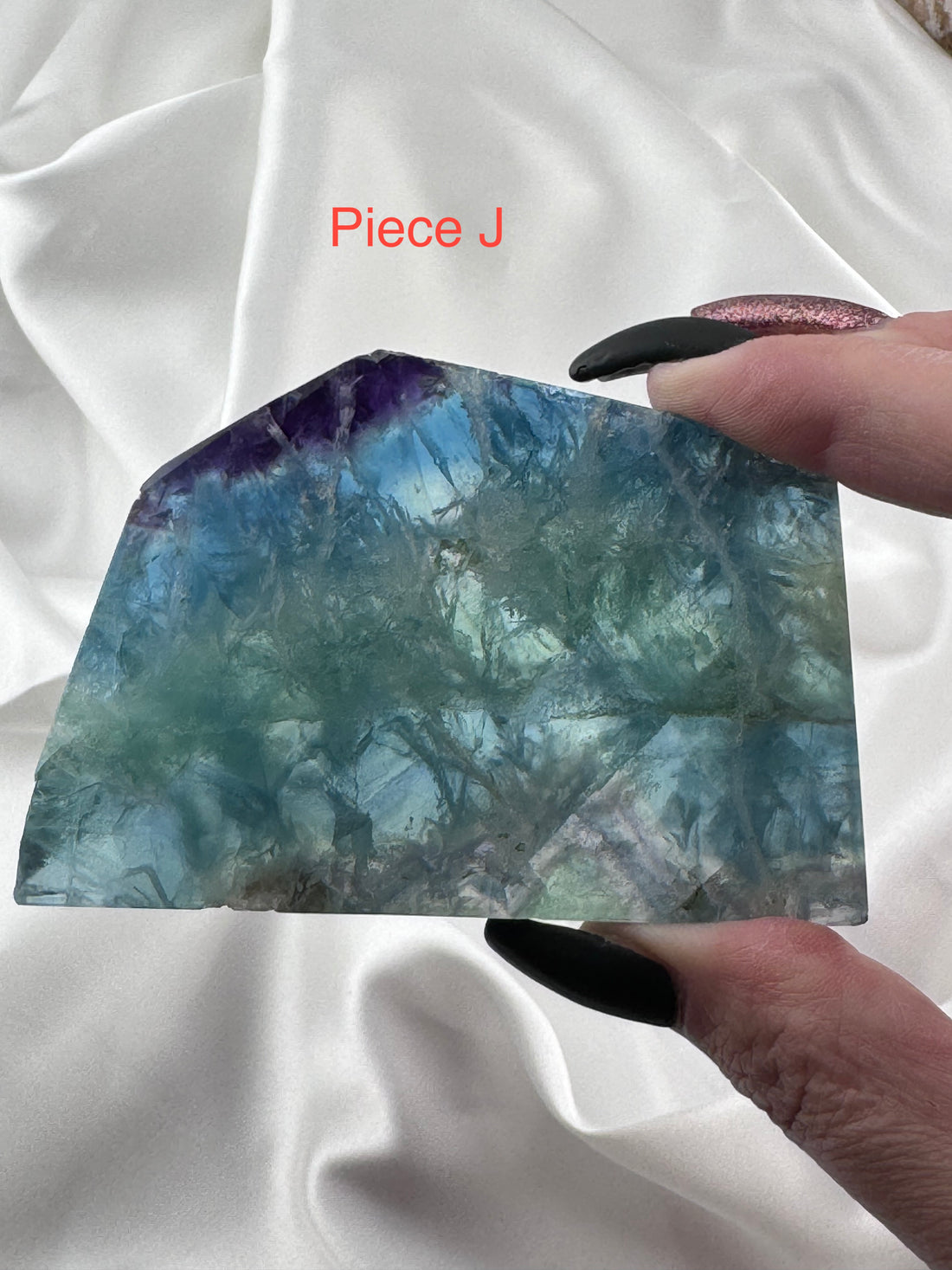 Feather Fluorite Slabs-Handmade Naturals Inc