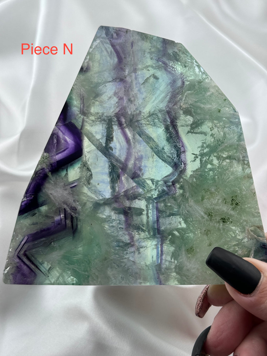 Feather Fluorite Slabs-Handmade Naturals Inc