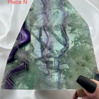 Feather Fluorite Slabs-Handmade Naturals Inc