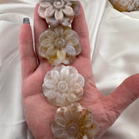 Flower Agate Flower Carving-Handmade Naturals Inc