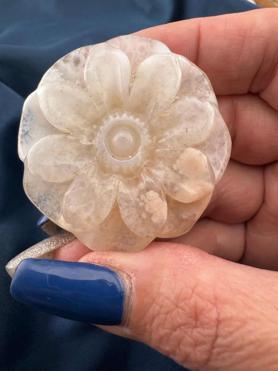 Flower Agate Flower Carving-Earth Fairy Holistics