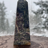 Grape Agate Obelisk Tower Point-Earth Fairy Holistics