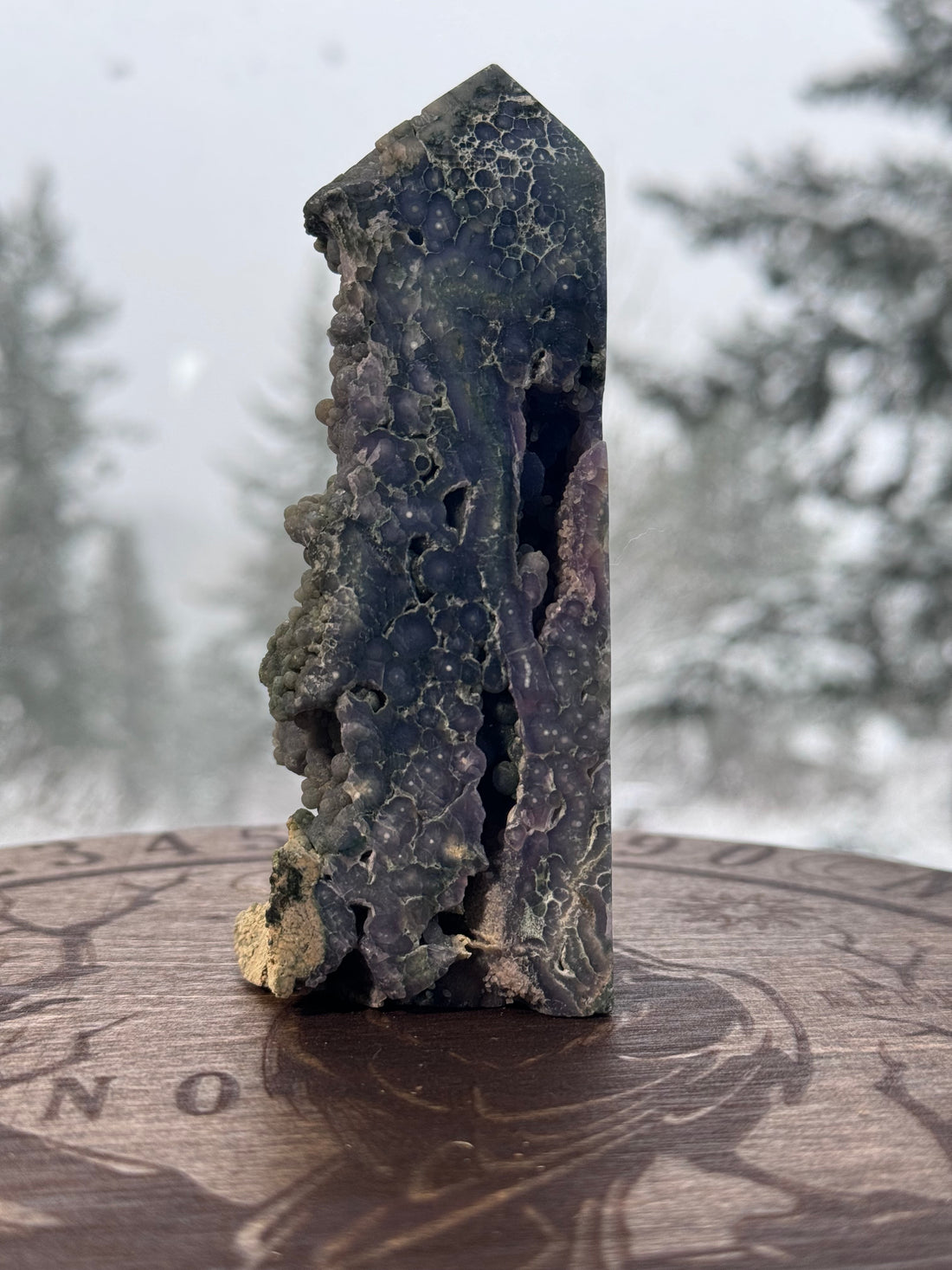 Grape Agate Obelisk Tower Point-Handmade Naturals Inc