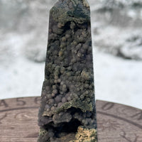 Grape Agate Obelisk Tower Point-Earth Fairy Holistics