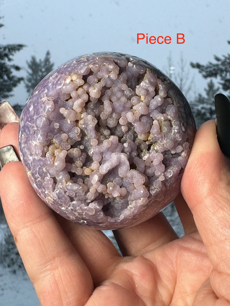 Grape Agate Spheres-Handmade Naturals Inc