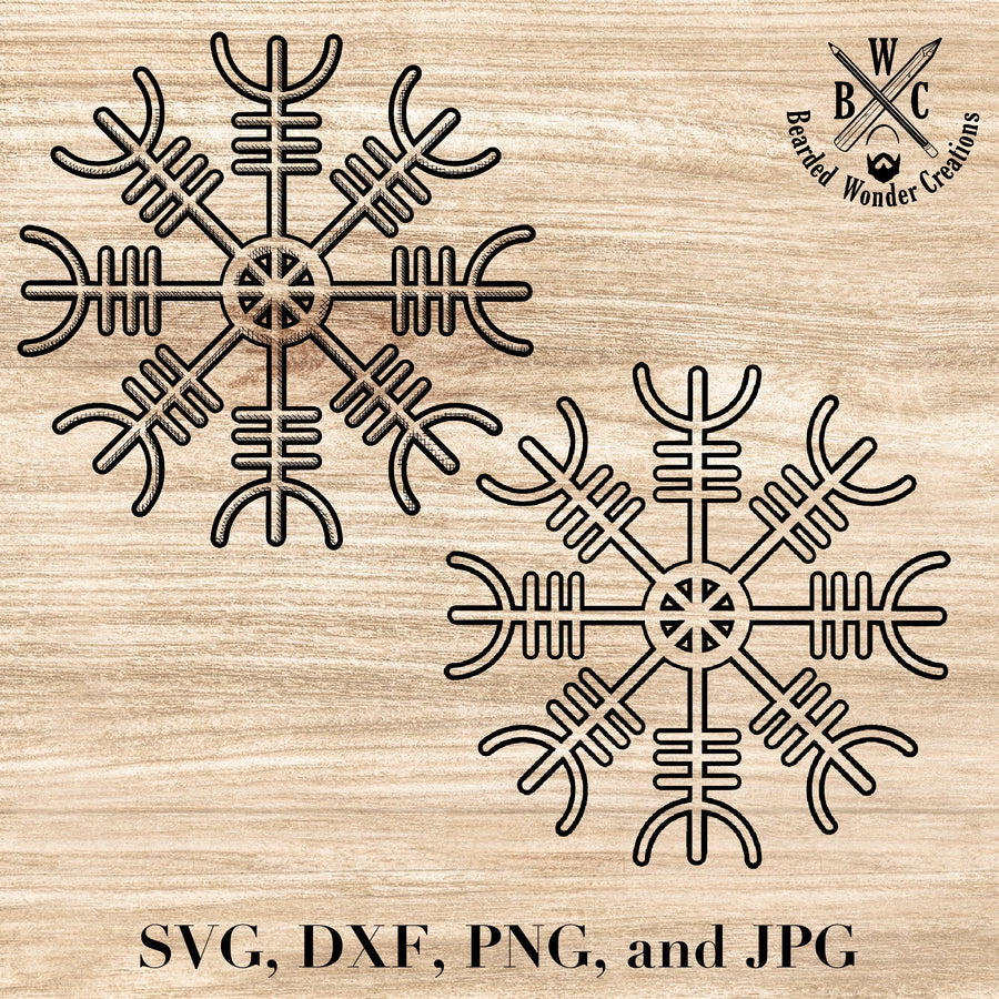 Helm of Awe Digital File SVG, DXF, PNG, JPG-Earth Fairy Holistics