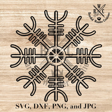 Helm of Awe Digital File SVG, DXF, PNG, JPG-Earth Fairy Holistics