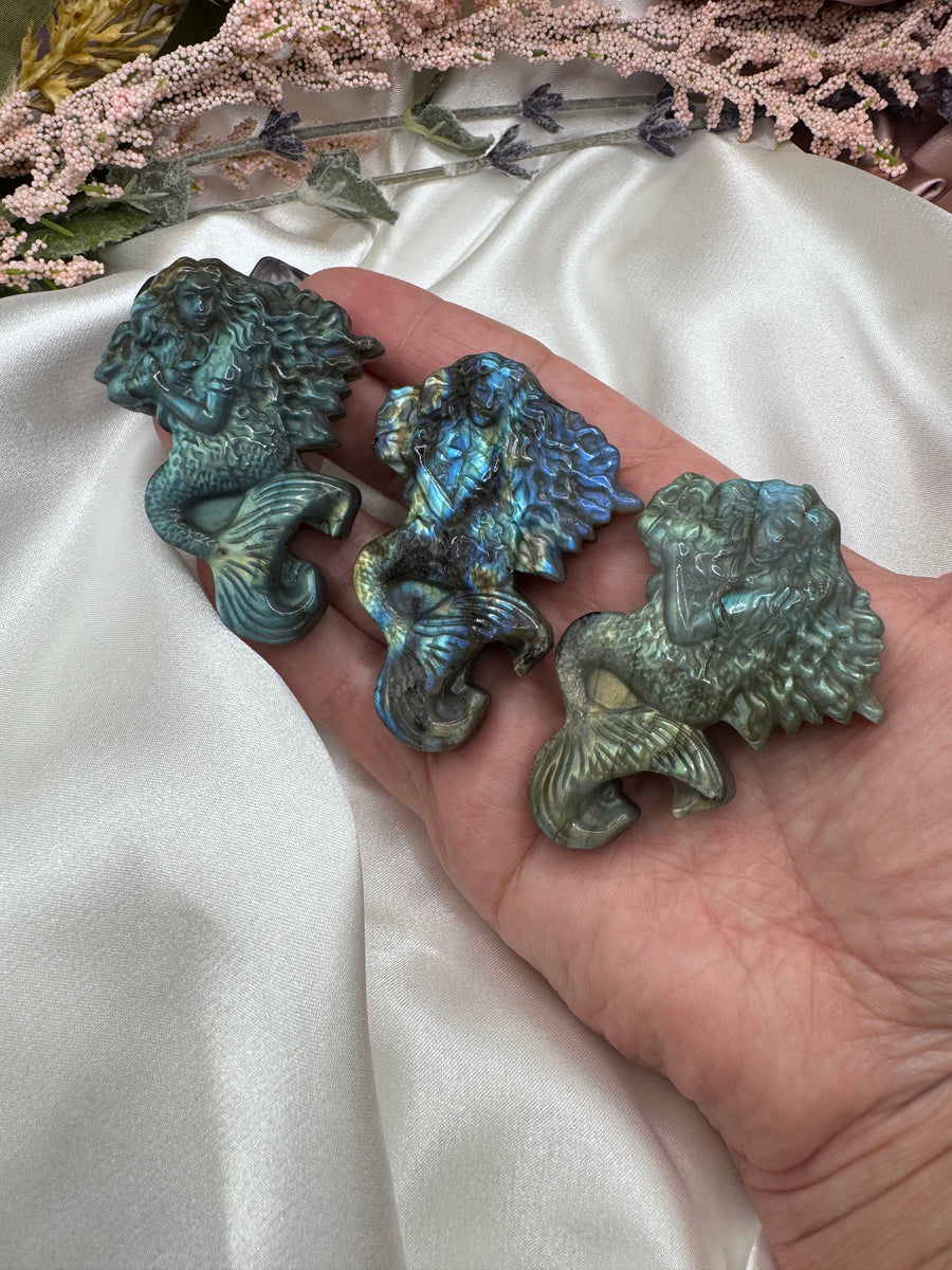 Labradorite Mermaid Carving-Earth Fairy Holistics