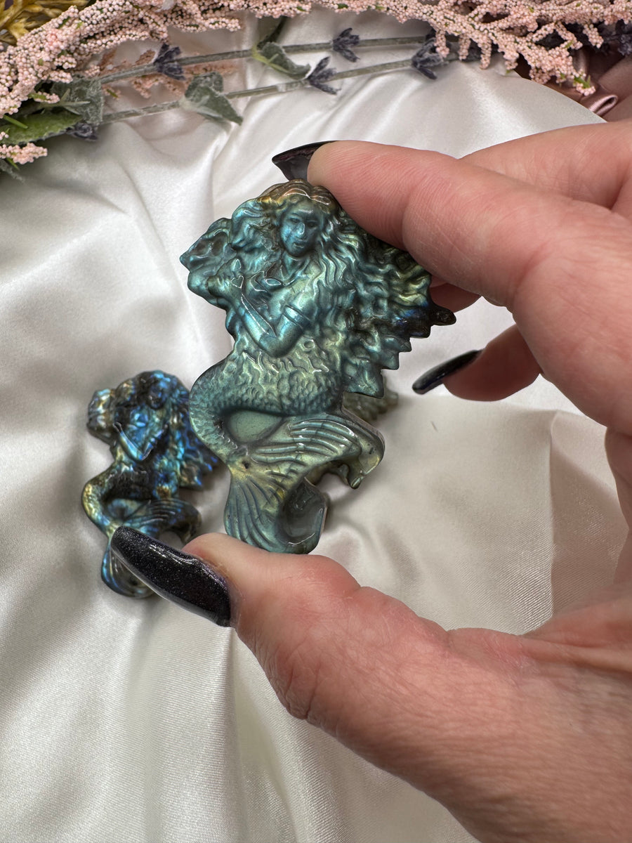 Labradorite Mermaid Carving-Earth Fairy Holistics